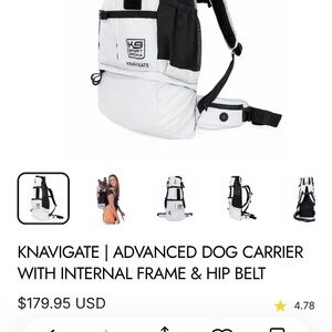 K9 Sport Sack Knavigate Advanced Dog Carrier - White and Black - Medium